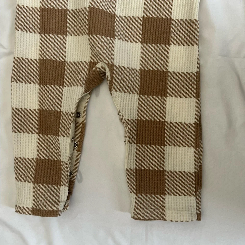Grayson Collective Brown and White Checkered Kids One Piece Size 18 Months